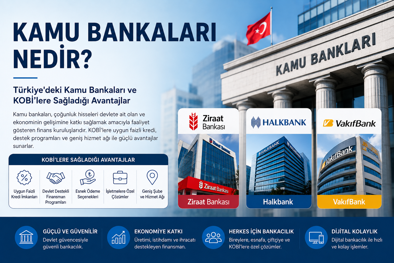Kamu Bankaları Nedir? Türkiye'deki Kamu Bankaları ve KOBİ'lere Sağladığı Avantajlar